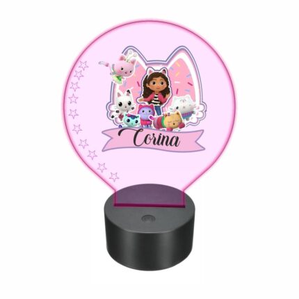 lampa led 3D personalizata gabby dollhouse