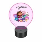 lampa led 3D personalizata gabby pisicute