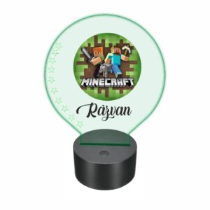 lampa led 3D personalizata minecraft