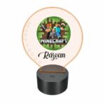 lampa led 3D personalizata minecraft