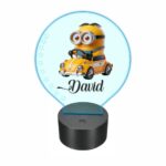 lampa led 3D personalizata minion masinuta