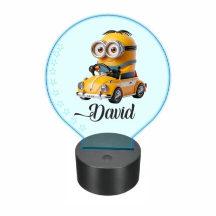 lampa led 3D personalizata minion masinuta