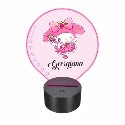 lampa led 3D personalizata mymelody roz