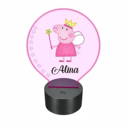 lampa led 3D personalizata peppa pig