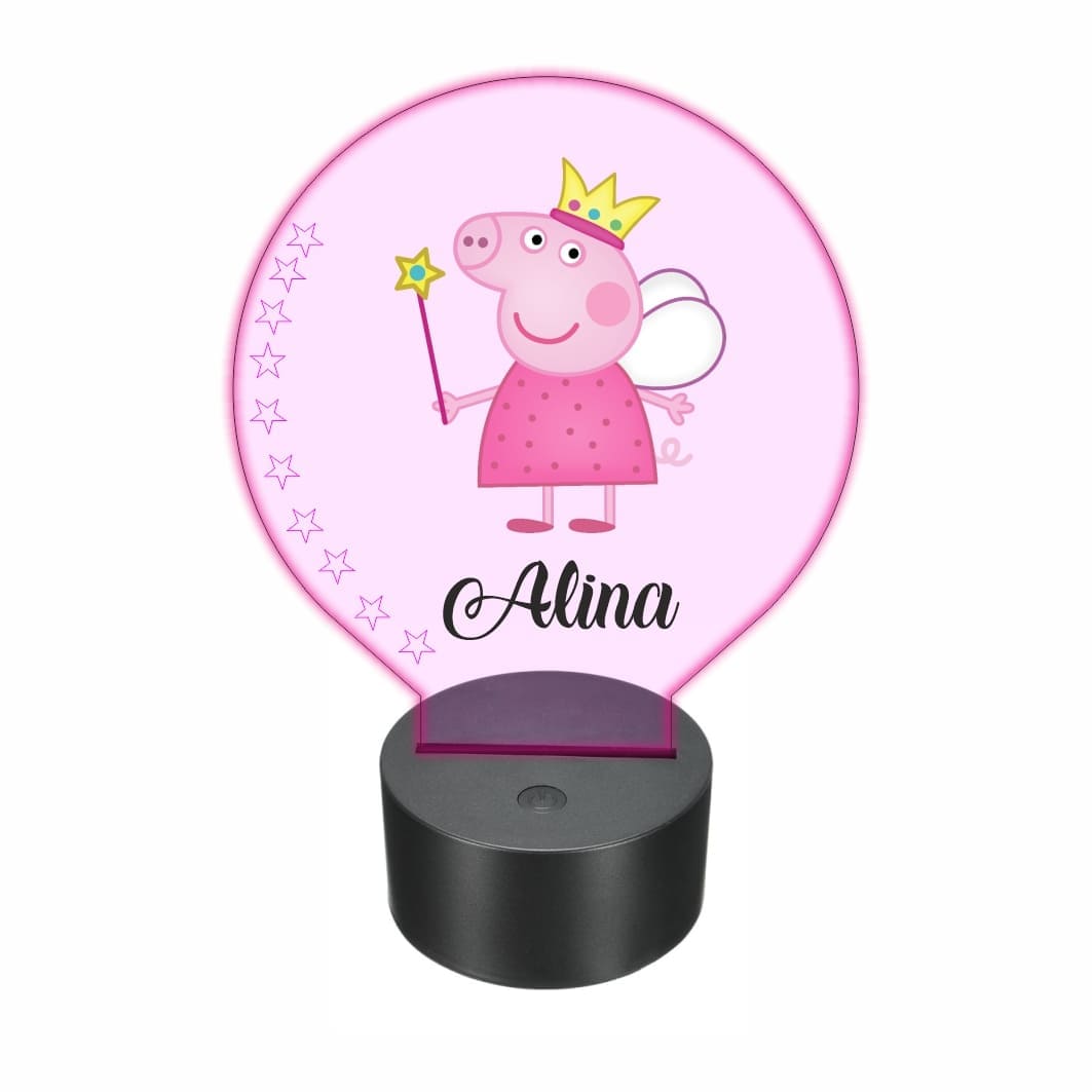 lampa led 3D personalizata peppa pig