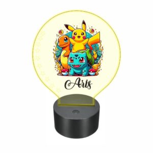 lampa led 3D personalizata pokemon echipa
