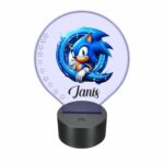 lampa led 3D personalizata sonic albastru