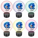 lampa led 3D personalizata sonic albastru