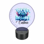 lampa led 3D personalizata stitch goodnight