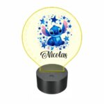lampa led 3D personalizata stitch stele