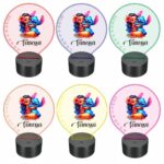 lampa led 3D personalizata stitch tropical