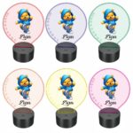 lampa led 3D personalizata winnie albastru