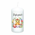 Lumanare Decoratiune Paste Alb 14 7 Cm Lps012