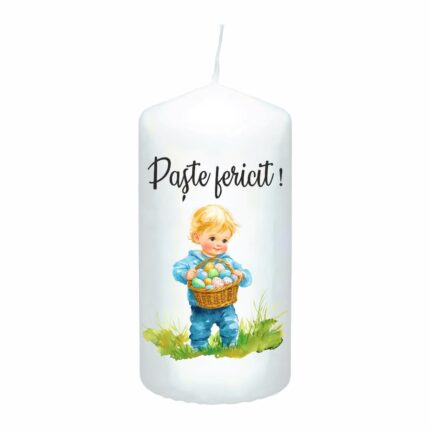 Lumanare Tematica Paste Alb 14 7 Cm Lps018