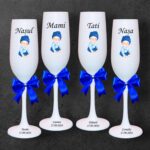 pahare botez personalizate bebe albastru