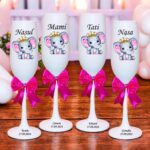 pahare botez personalizate elefant coroana