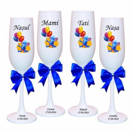 pahare botez personalizate elefantel baloane