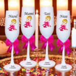 pahare botez personalizate fetita roz