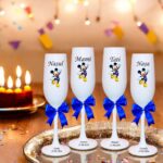 pahare botez personalizate mickey alb