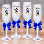 pahare botez personalizate mickey alb