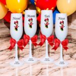 pahare botez personalizate minnie mouse rosie