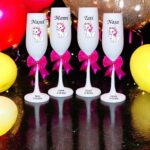 pahare botez personalizate pisicuta roz