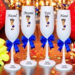 pahare botez personalizate printisor albastru