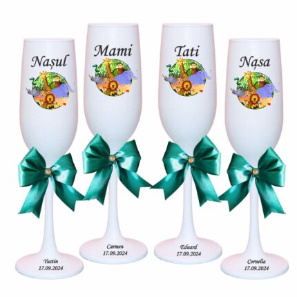 pahare botez personalizate safari jungla