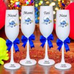 pahare botez personalizate strumf clopotel