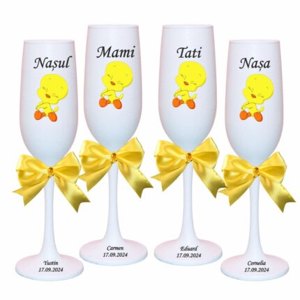 pahare botez personalizate tweety