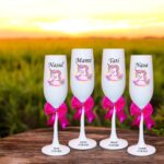 pahare botez personalizate unicorn floral