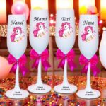 pahare botez personalizate unicorn inimi