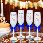 pahare botez personalizate ursulet pastel