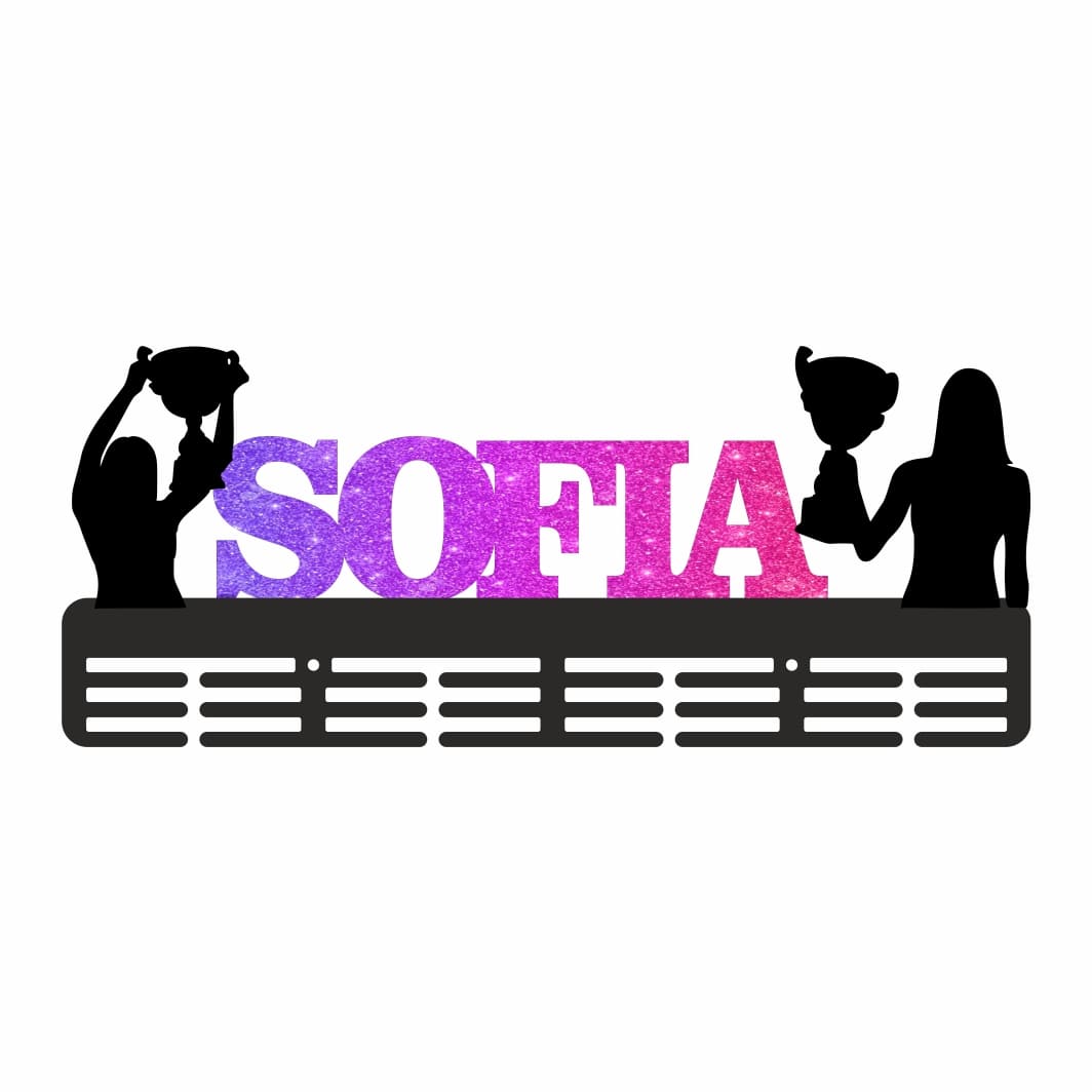 suport medalii personalizat roz