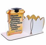 Decoratiune Absolvire, Personalizata, Tip Cutie Aranjament Floral, Lemn, 28x12cm, CABS005 - imagine 2