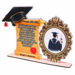 Decoratiune Absolvire, Personalizata, Tip Diploma, Lemn, 29x20cm, CABS006 - imagine 3