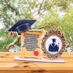 Decoratiune Absolvire, Personalizata, Tip Diploma, Lemn, 29x20cm, CABS006 - imagine 5