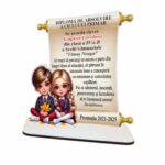 Decoratiune Absolvire, Personalizata, Tip Diploma, Lemn, 18x17cm, CABS010 - imagine 2
