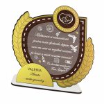 Decoratiune Cadou, Doctor, Personalizata, Lemn, Auriu, 20x20cm, DCDR002 - imagine 4