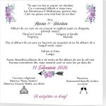 Invitatie Nunta, Model INC002, 14.8×15.7cm, Mov - imagine 3