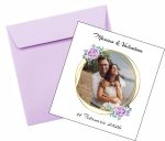 Invitatie Nunta, Model INC002, 14.8×15.7cm, Mov