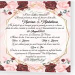Invitatie Nunta, Model INC003, 14.8×15.7cm, Rosu - imagine 3