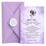 Invitatie Nunta, A5, Mov, INC011