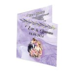 Invitatie Nunta, Mov, 14.8×15.7cm, INC020 - imagine 2