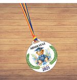 Medalie Personalizata, Absolvent, Lemn, Multicolor, 6x6,5cm, MDUV011 - imagine 3