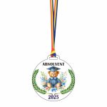 Medalie Personalizata, Absolvent, Lemn, Multicolor, 6x6,5cm, MDUV011