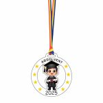 Medalie Personalizata, Absolvent, Lemn, Multicolor, 6x6,5cm, MDUV014