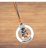 Medalie Personalizata, Absolvent, Lemn, Multicolor, 6x6,5cm, MDUV017 - imagine 3