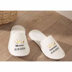 Set Papuci, Mireasa, Personalizat, Auriu, Nunta, PMN001 - imagine 2