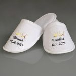 Set Papuci, Mireasa, Personalizat, Auriu, Nunta, PMN001 - imagine 4